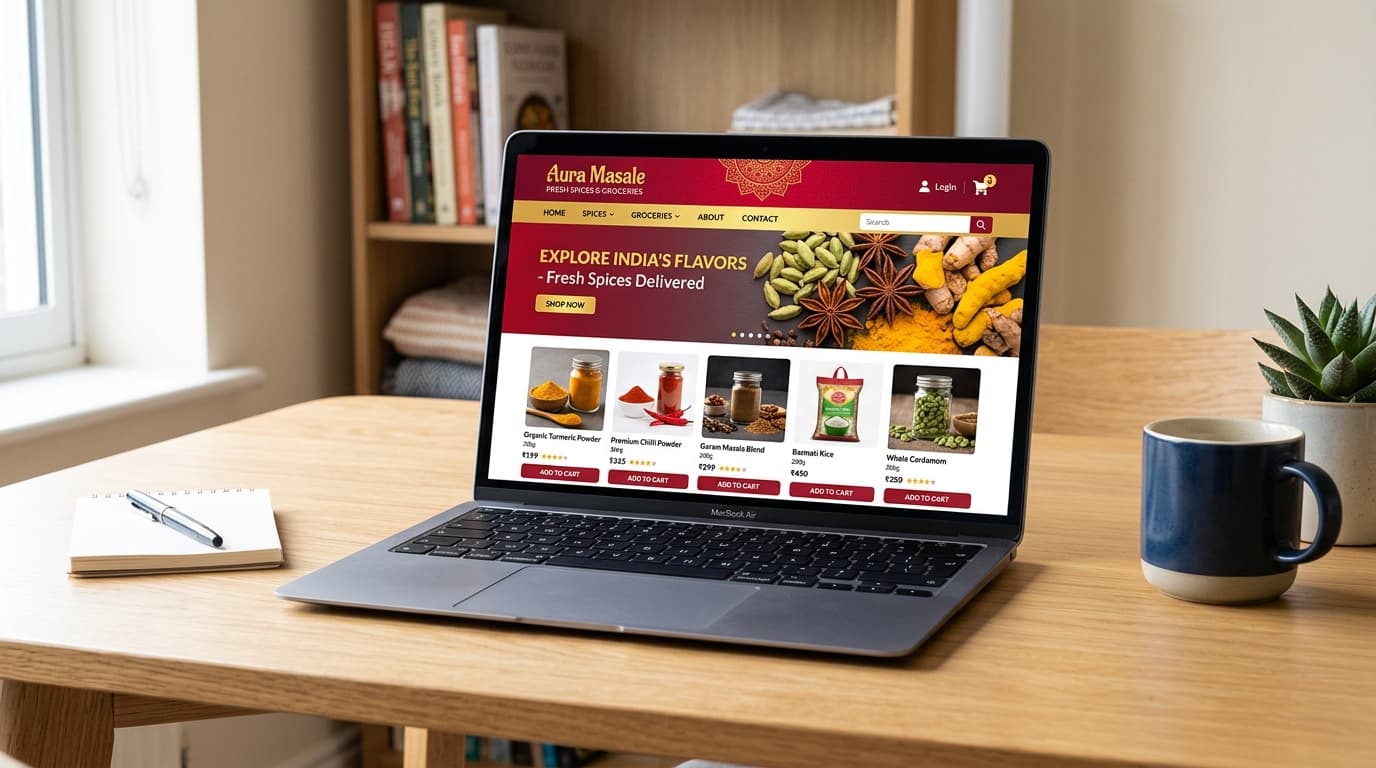 Aura Masale – Webentwicklung Referenzprojekt Nexa Solutions